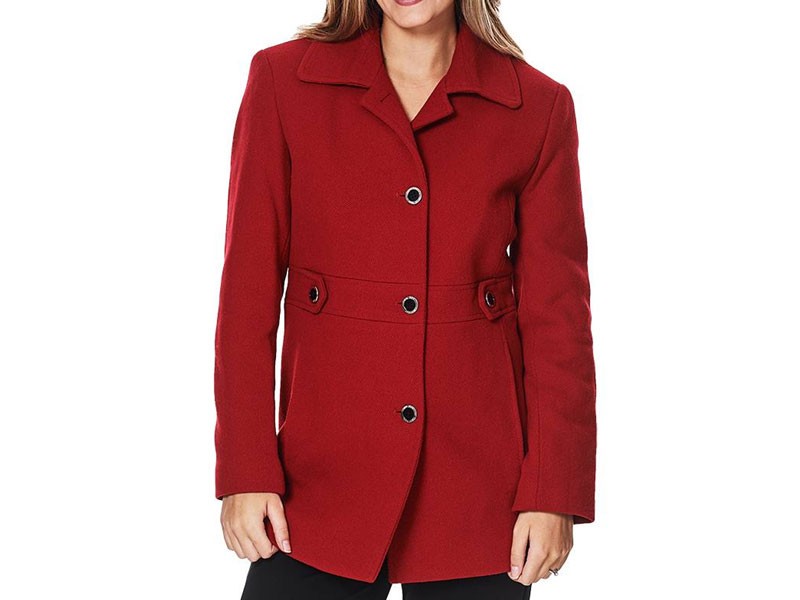 Women's Calvin Klein Side Button Tab Wool Blend Coat