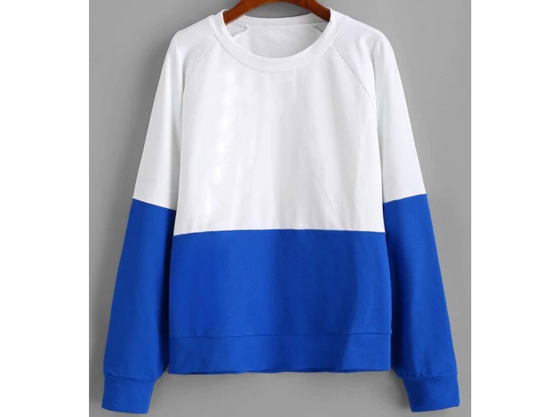 Zaful Raglan Sleeve Color Block Sweatshirt For Men And Women