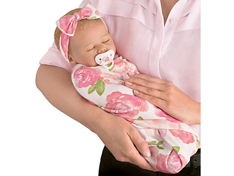 Marissa May Rosie Baby Doll With Custom Swaddle Blanket