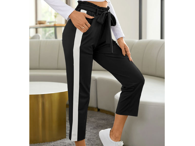Yoins Belt Design Side Pockets Pant For Women