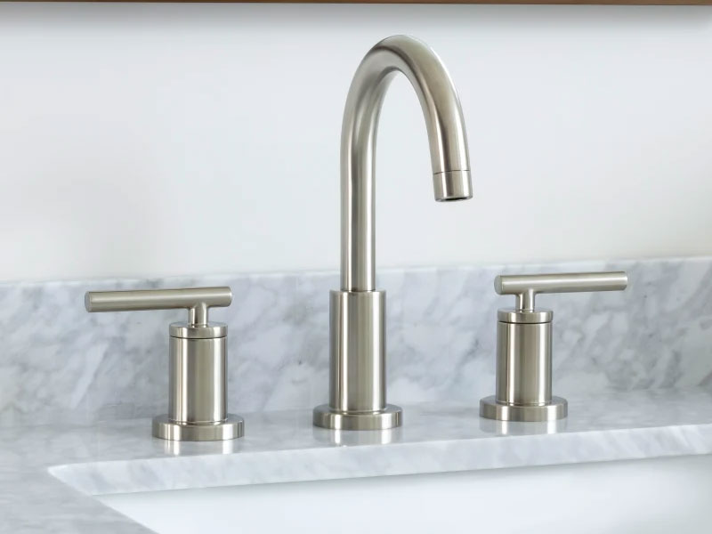 Miseno Mia Widespread Bathroom Faucet Includes Brass Push-Pop Drain Assembly