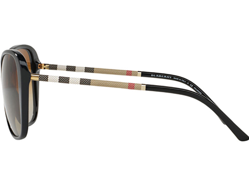 Women's Burberry Polarized Black Butterfly W-Gradient Lens Sunglasses