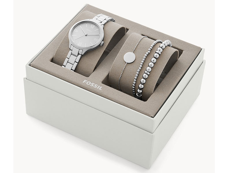 Fossil Women's Suitor Three-Hand Alloy Watch And Bracelet Box Set