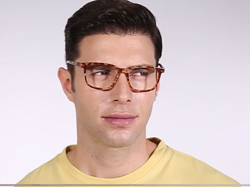 Denton Rectangle Tortoise Eyeglasses Men And Women