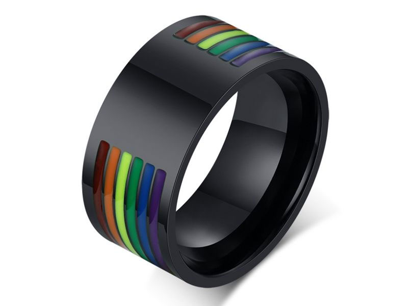 Women's Jeulia Rainbow Stainless Steel Men's Ring