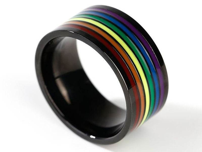 Women's Jeulia Rainbow Stainless Steel Men's Ring