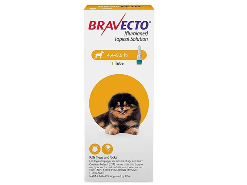 Bravecto Topical for X-Small Dogs (4.4 - 9.9 lbs) Yellow