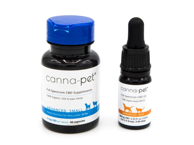 Package Canna-Pet Advanced Small 60 capsules & 10ml MaxCBD Liquid