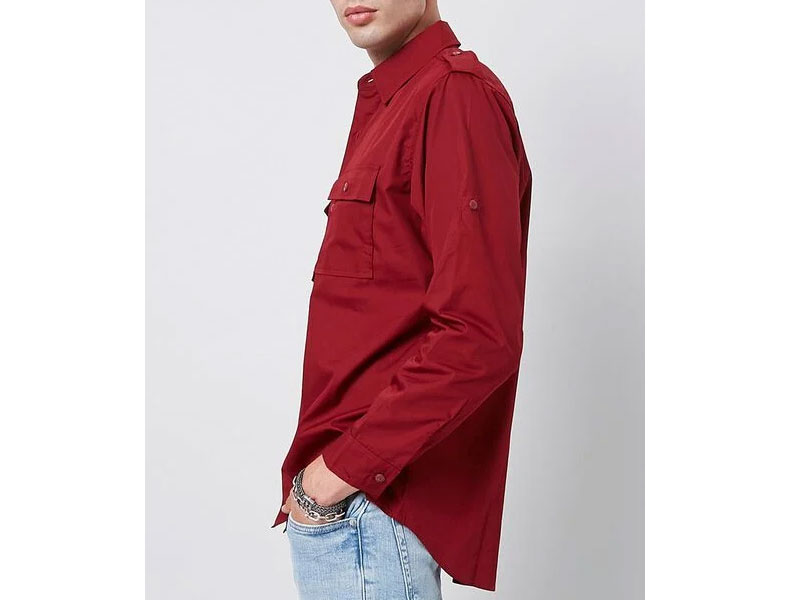 Men's Epaulet Flap Pocket Shirt
