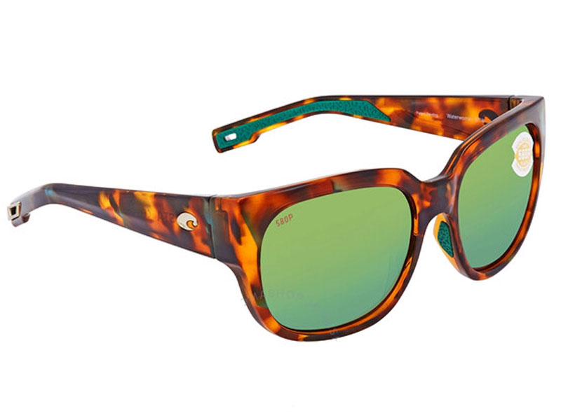 Costa Del Mar Waterwoman Polarized Green Mirror Sunglasses For Men & Women