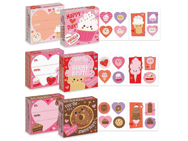 Valentine Treats Scratch & Sniff Sticker Boxes