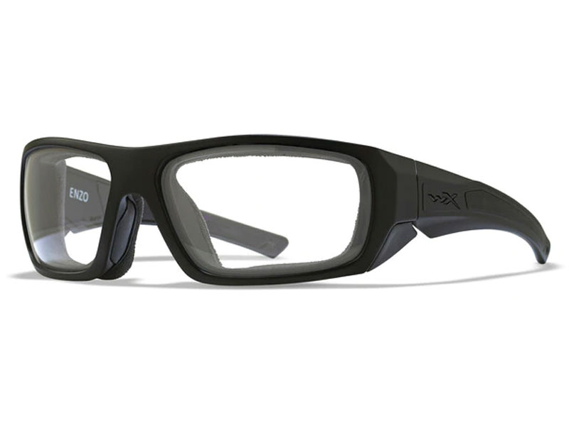 Wiley X Enzo Safety Glasses With Matte Black Frame And Clear Lens