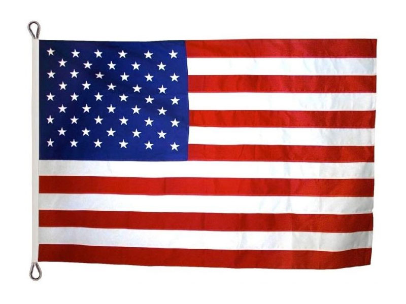 Tough-Tex Heavy Duty American Flag With Rope Heading 8 ft X 12 ft