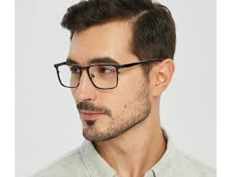 James Rectangle Brown Eyeglasses For Men