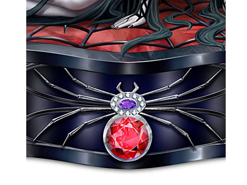Anne Stokes The Spider's Web Keepsake Box With Faux Gems