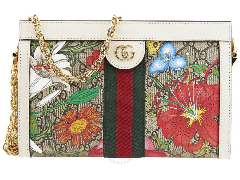 Gucci Ladies Ophidia GG Flora Shoulder Bag