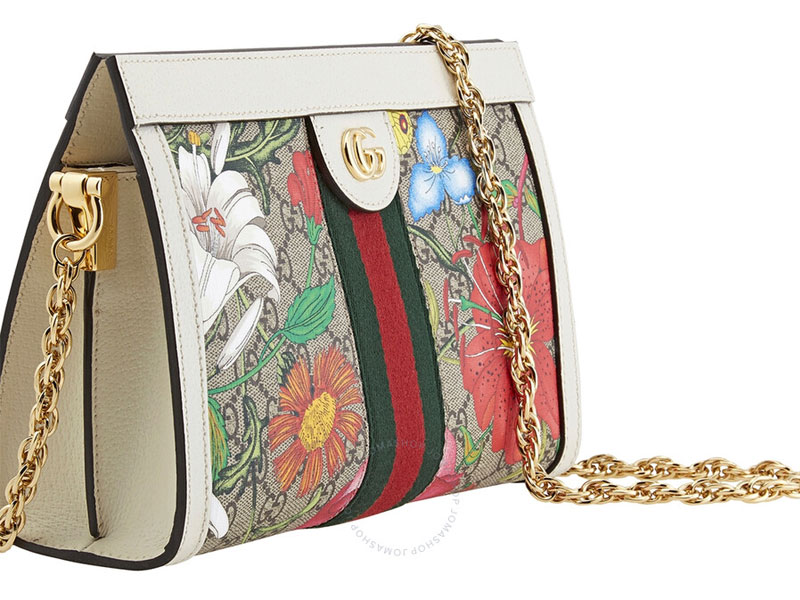 Gucci Ladies Ophidia GG Flora Shoulder Bag