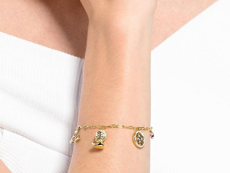 Swarovski Crystal Symbolic Buddha Charm Bracelet For Women