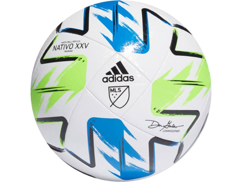 Adidas MLS Club White Solar Green Glory Blue Soccer Ball Model