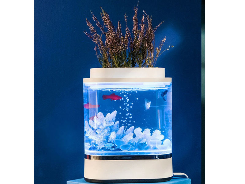 Geometry Mini Fish Tank USB Charging Self-Cleaning Aquarium