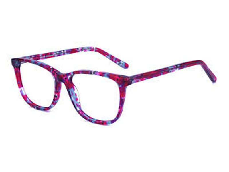 Genevieve Rectangle Purple Tortoise Eyeglasses For Women