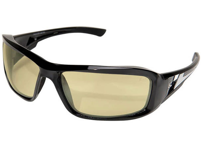 Edge Brazeau Safety Glasses With Black Frame and Polarized Yellow Lens