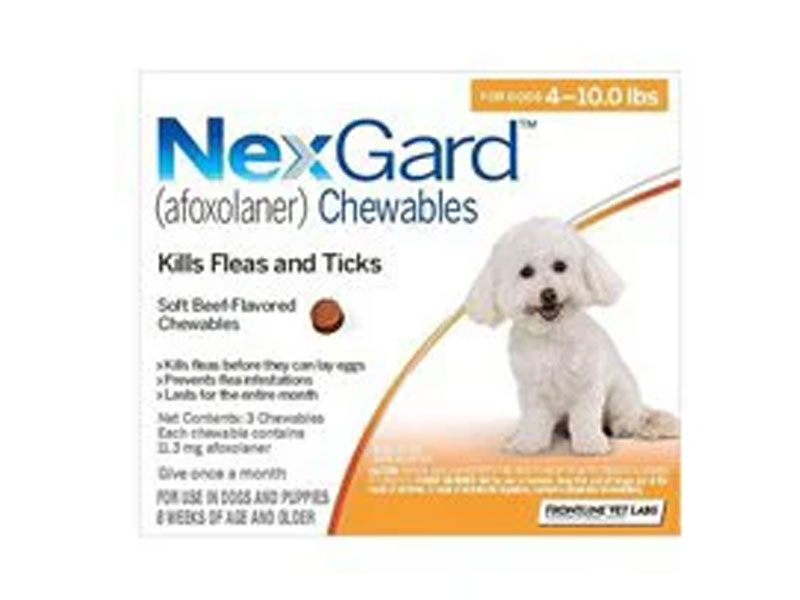 Nexgard Chewables For Small Dogs 4-10lbs Orange 11mg