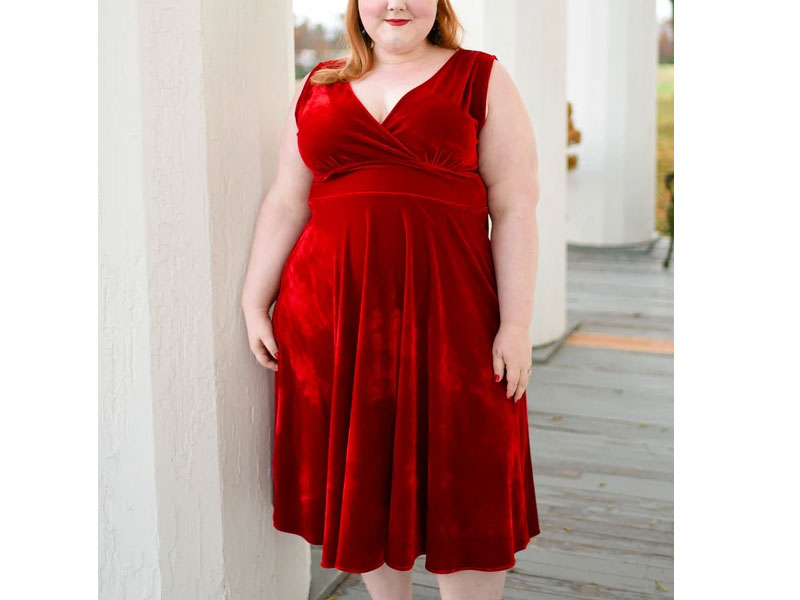 Women's Abigail Dress Scarlet Velvet