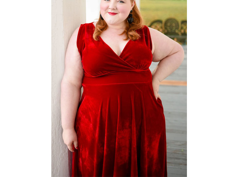 Women's Abigail Dress Scarlet Velvet