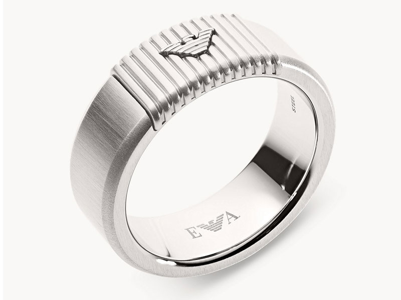 Emporio Armani Men's Stainless Steel Ring Band