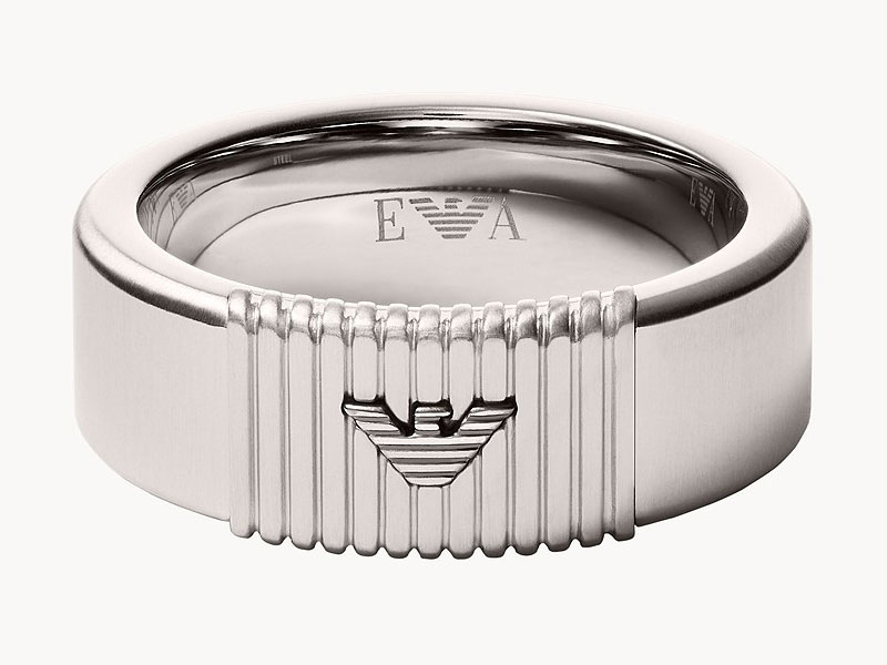 Emporio Armani Men's Stainless Steel Ring Band