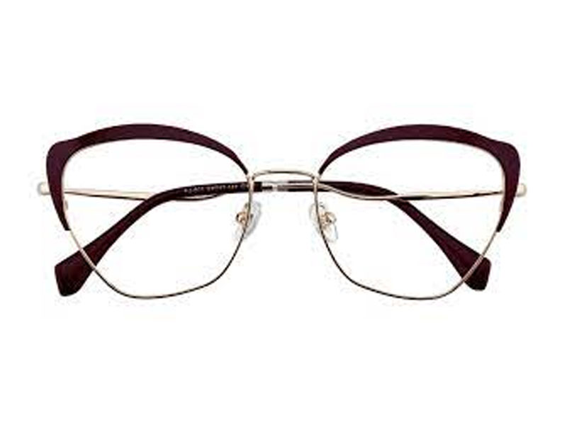 Aries Cat Eye Brown Golden Eyeglasses For Men And Women