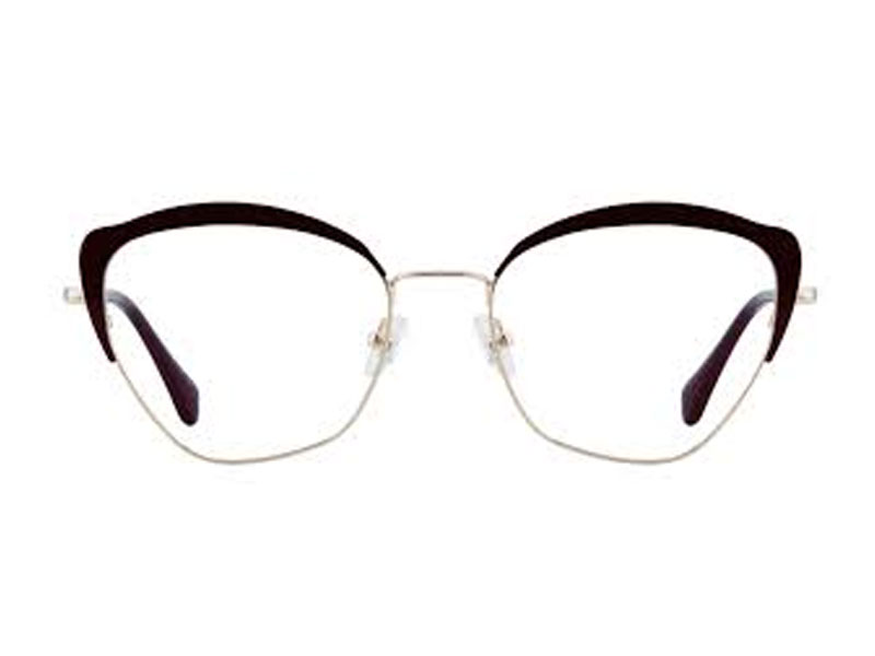 Aries Cat Eye Brown Golden Eyeglasses For Men And Women