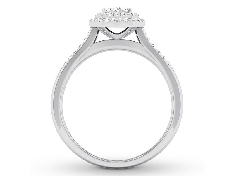 Women's Diamond Engagement Ring 1/4 ct tw Round-cut 10K White Gold