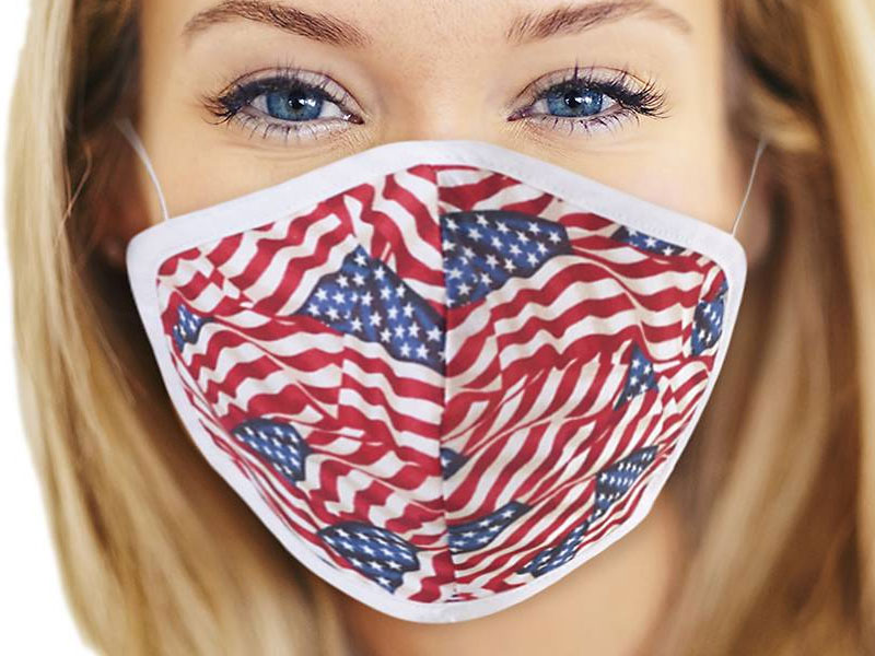 American Flag Print Face Mask