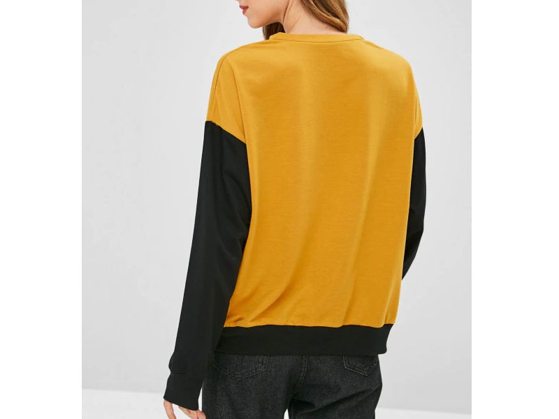 Women's Chill Bill Graphic Color Block Sweatshirt Yellow S
