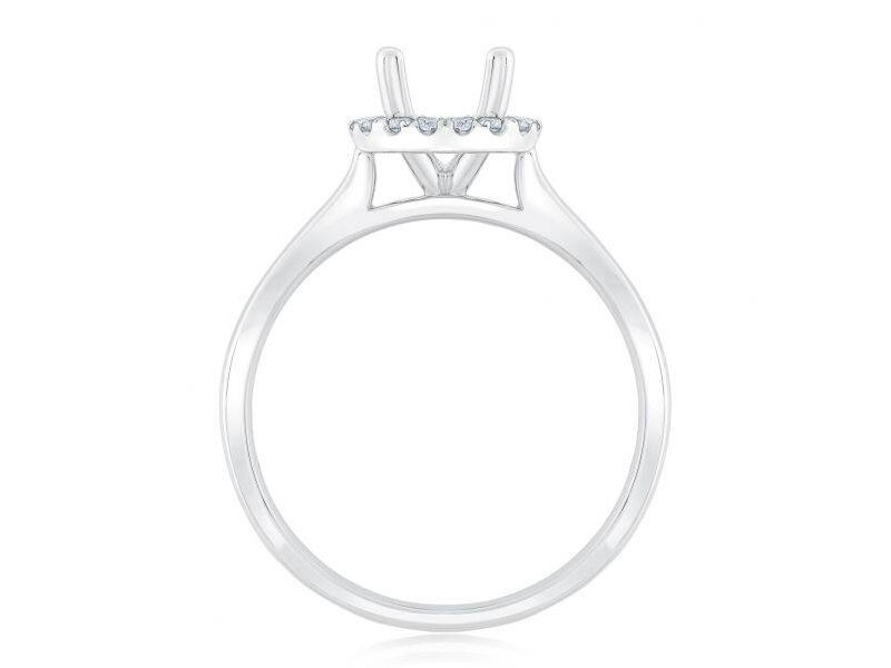 Women's Ellaura Design Diamond Round Halo Semi-Mount Engagement Ring