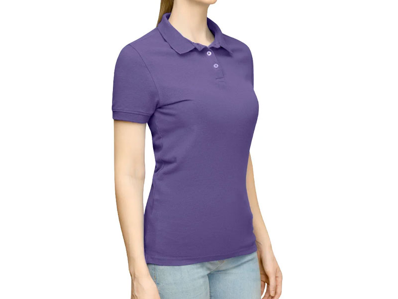 Page & Tuttle Solid Jersey Polo Shirt For Women