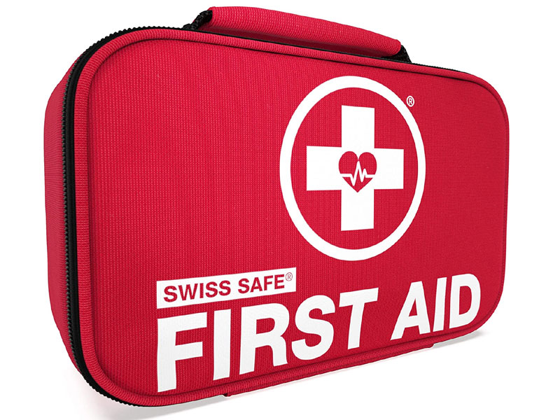 Swiss Safe 2-in-1 First Aid Kit 120 Piece Bonus 32-Piece Mini First Aid Kit