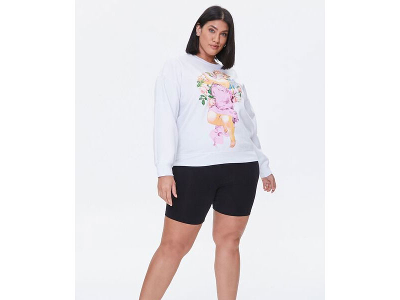 Women's Plus Size Angel Graphic Pullover