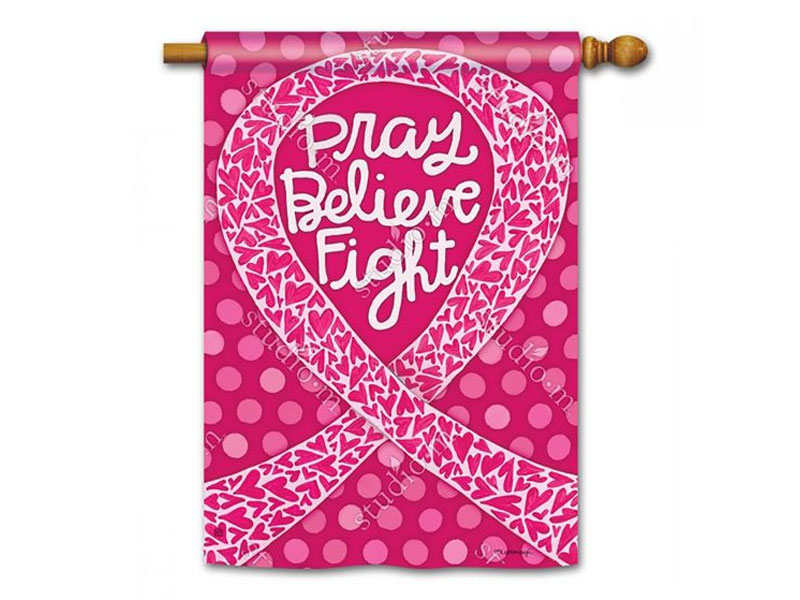 Pray Believe Fight Breast Cancer Banner