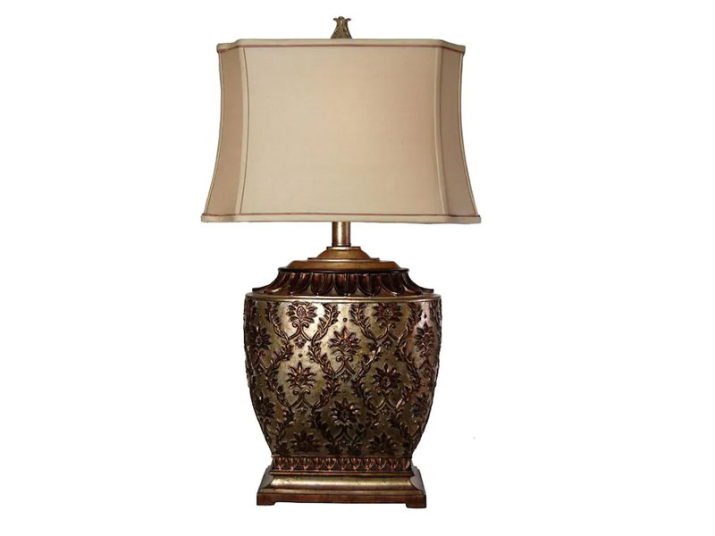StyleCraft Home Collection 30.3-in Antique Platinum Barbados 3-Way Table Lamp