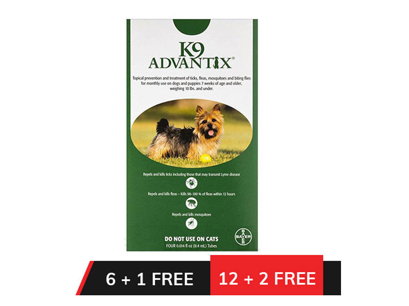 K9 Advantix Small Dogs Pups 1-10 lbs Green