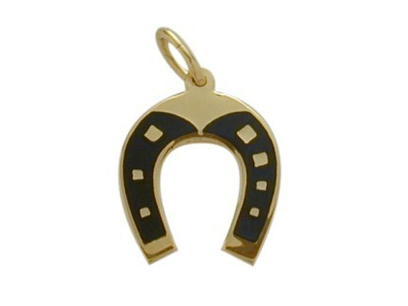 Women's 14K Yellow Gold Good Luck Horseshoe Pendant