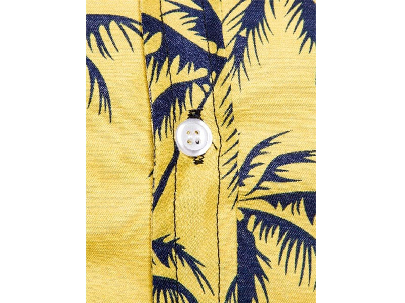 Men's Coconut Tree Print Button Up Shirt