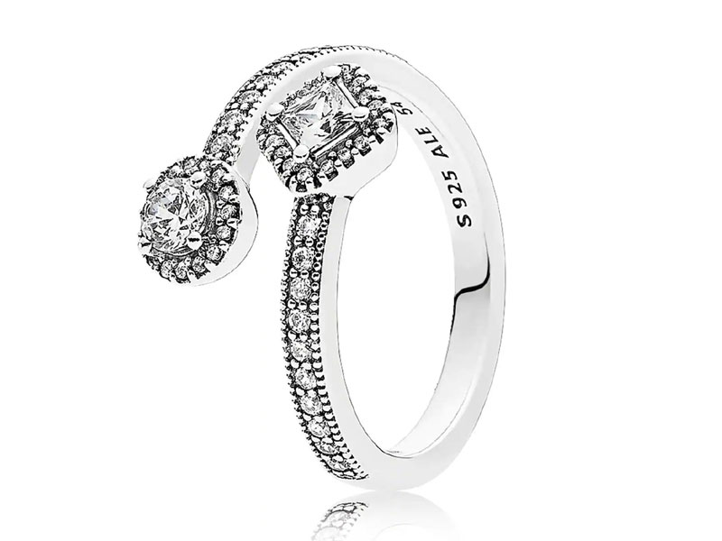 Women's Pandora Abstract Elegance Ring Clear Cubic Zirconia