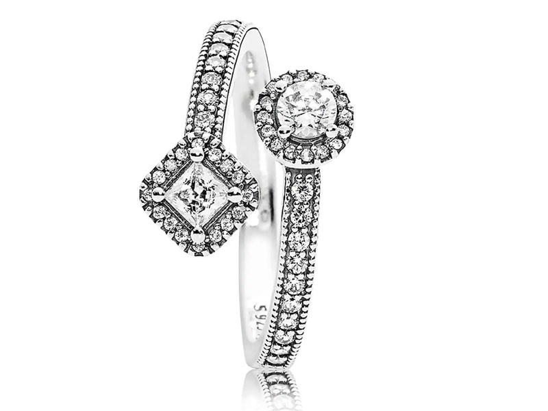 Women's Pandora Abstract Elegance Ring Clear Cubic Zirconia
