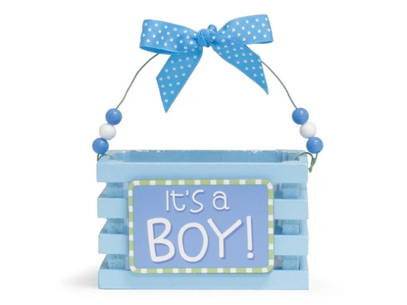 Who's Cutest Boy Blue Wood Crates Baskets