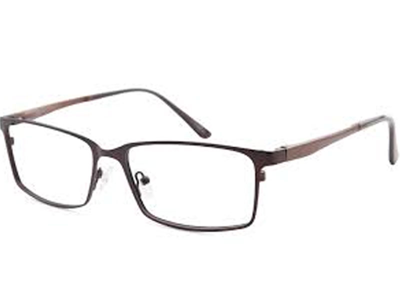 Lambert Clip-on Rectangle Brown Yellow Mirror Coating Eyeglasses For Men