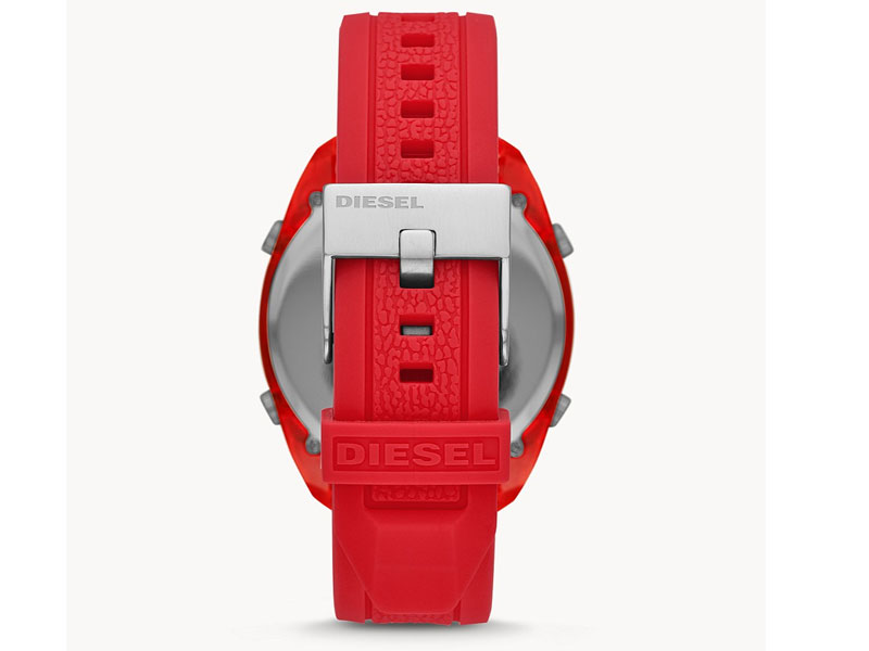 Diesel Crusher Digital Red Silicone Watch For Men
